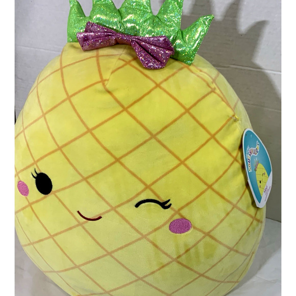 Squishmallows Maui the Pineapple Plush Pink Bow 16" - Picture 2 of 12